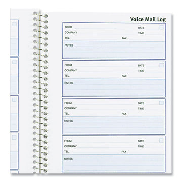 Rediform® Voice Mail Wirebound Log Books, 5.63 X 10.63, 6-page, 600 Forms freeshipping - TVN Wholesale